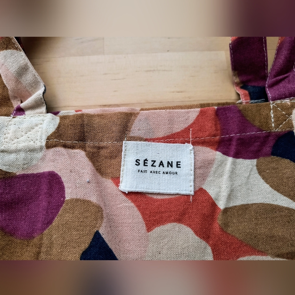 Sézane Demain Tote Bag- Printed Inès - Picture 6 of 6